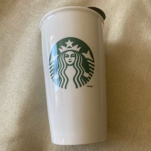 Starbucks ceramic mug with lid